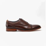 Base London CAST Mens Leather Brogue Shoes Brown