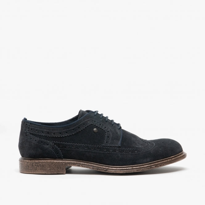 Base London ONYX Mens Brogues Shoes Navy
