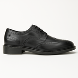 Base London BRYCE Mens Leather Brogue Shoes Black