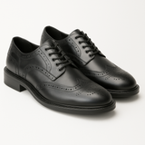 Base London BRYCE Mens Leather Brogue Shoes Black