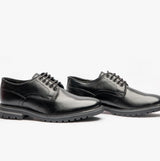 Base London HALSEY WAXY Mens Formal Lace Up Shoes Black