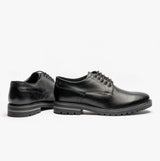 Base London HALSEY WAXY Mens Formal Lace Up Shoes Black