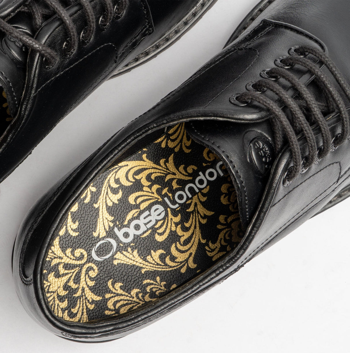 Base London HALSEY WAXY Mens Formal Lace Up Shoes Black