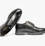 Base London GIBBS WAXY Mens Formal Lace Up Shoes Black