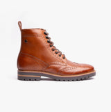 Base London GROVE WASHED Mens Boots Burnt Tan