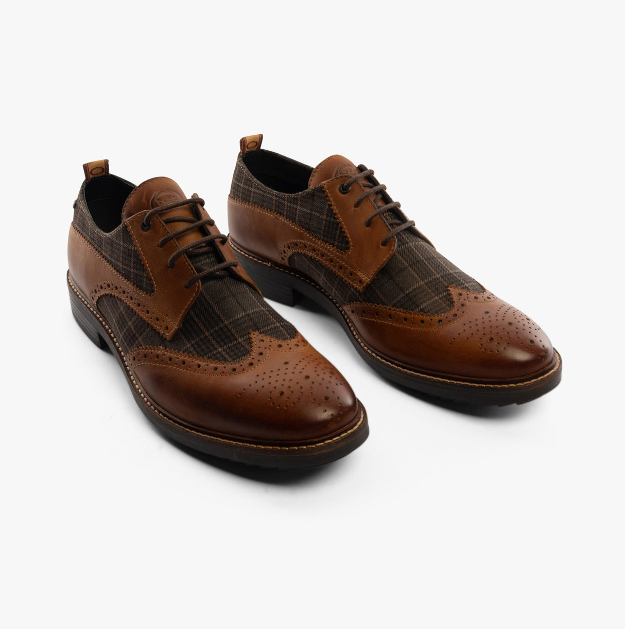 Base London NASHVILLE Mens Shoes Tan/Check