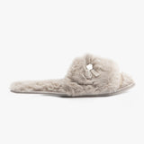 Bedroom Athletics RUBY Womens Faux Fur Slide Slippers Trace Grey