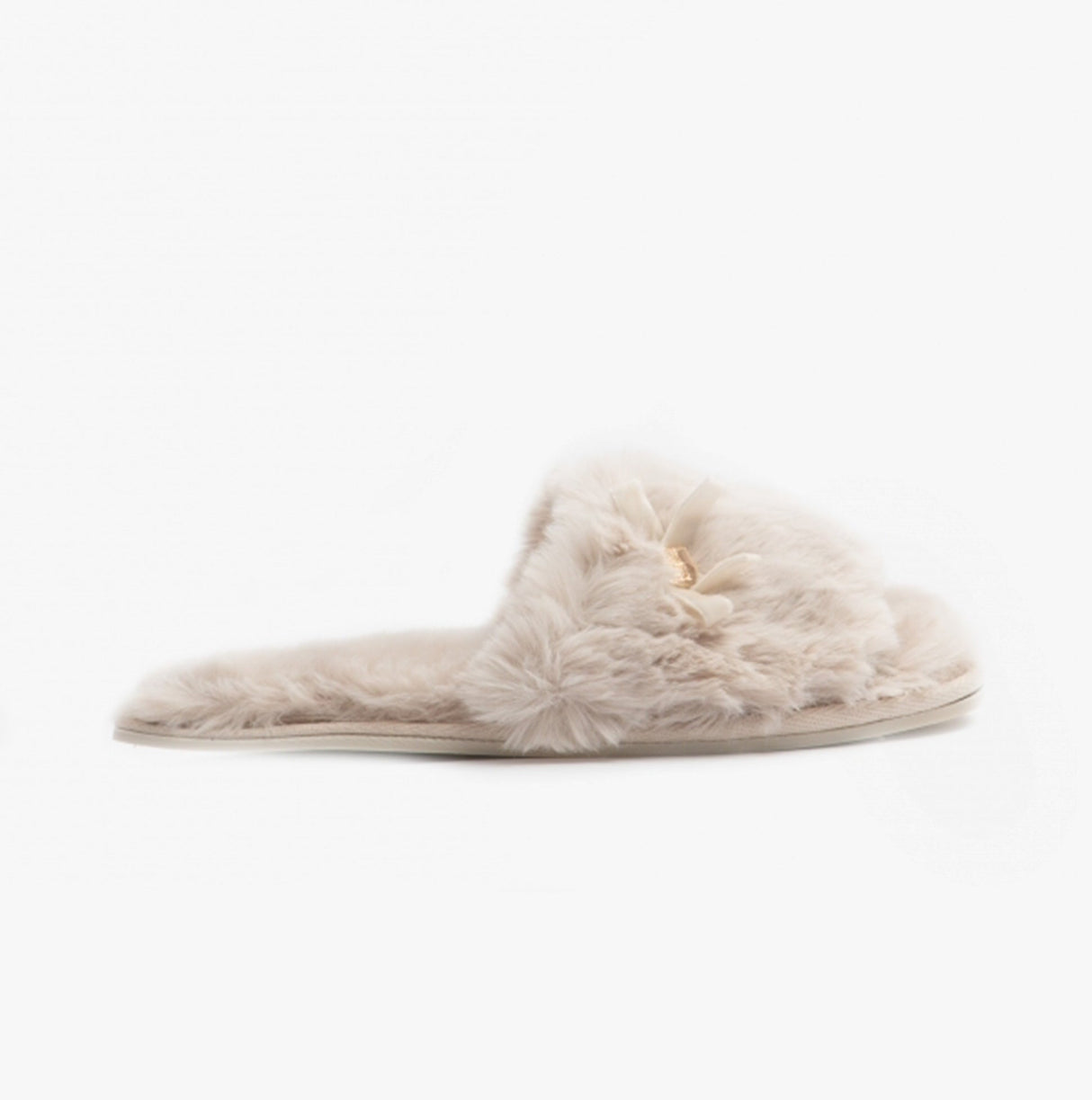 Bedroom Athletics RUBY Womens Faux Fur Slide Slippers Cream
