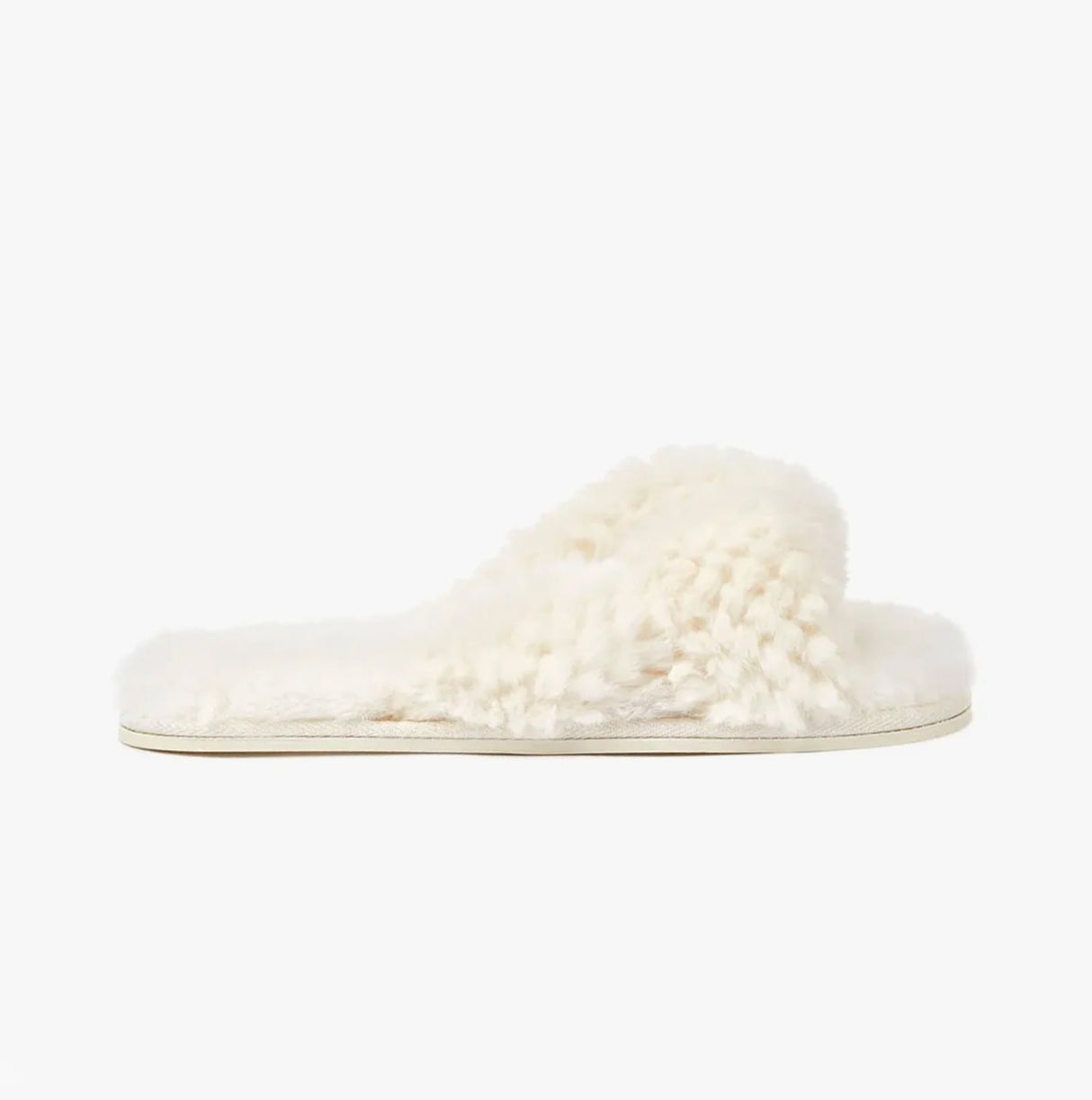 Bedroom Athletics NICKI Womens Faux Fur Slipper Sliders Cream