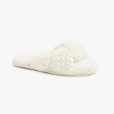 Bedroom Athletics NICKI Womens Faux Fur Slipper Sliders Cream