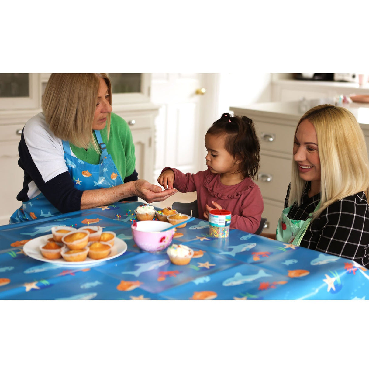 Wipeezee Splash Mat - Turquoise Blue Sea Creatures