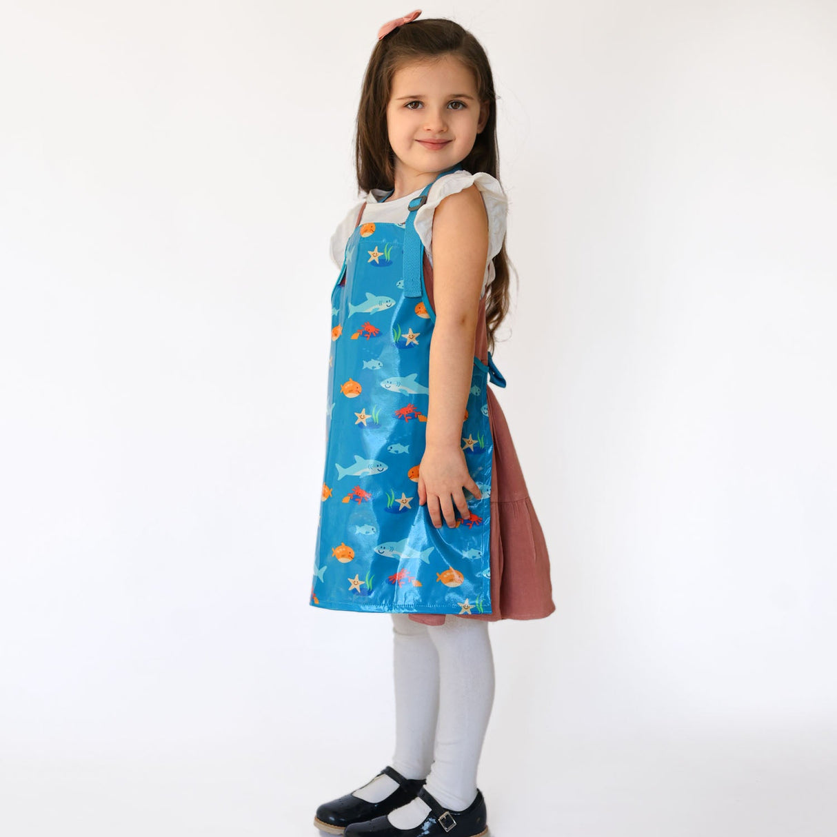 Wipeezee Apron - Child's size - Turquoise Sea Creatures
