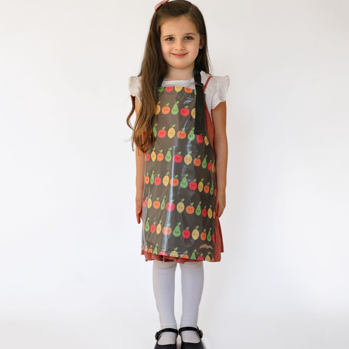 Wipeezee Apron - Child's size - Grey Happy Fruit