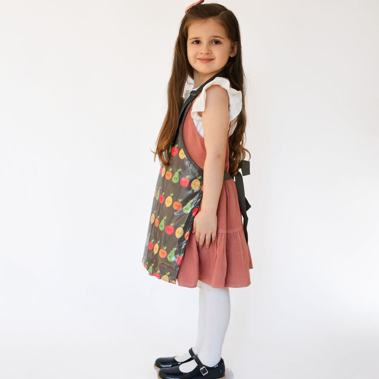 Wipeezee Apron - Child's size - Grey Happy Fruit