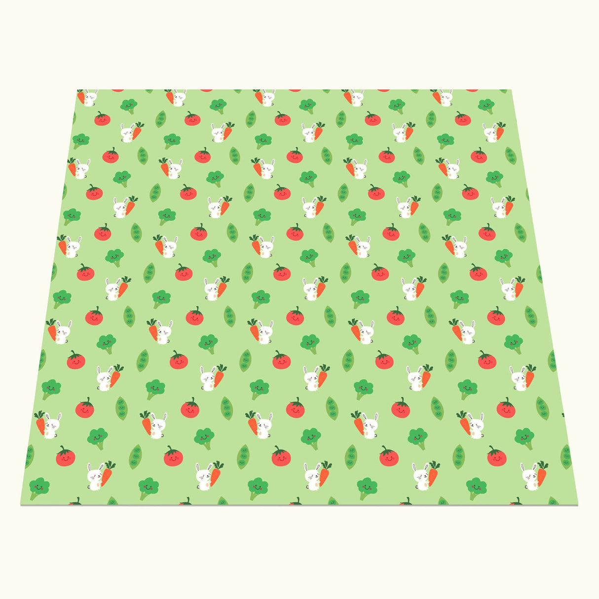 Wipeezee Splash Mat - Green Bunny & Veg