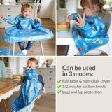 Wipeezee Coverall Bib - Turquoise Sea Creatures