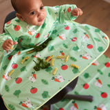 Wipeezee Coverall Bib - Green Bunny & Veg
