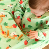 Wipeezee Coverall Bib - Green Bunny & Veg