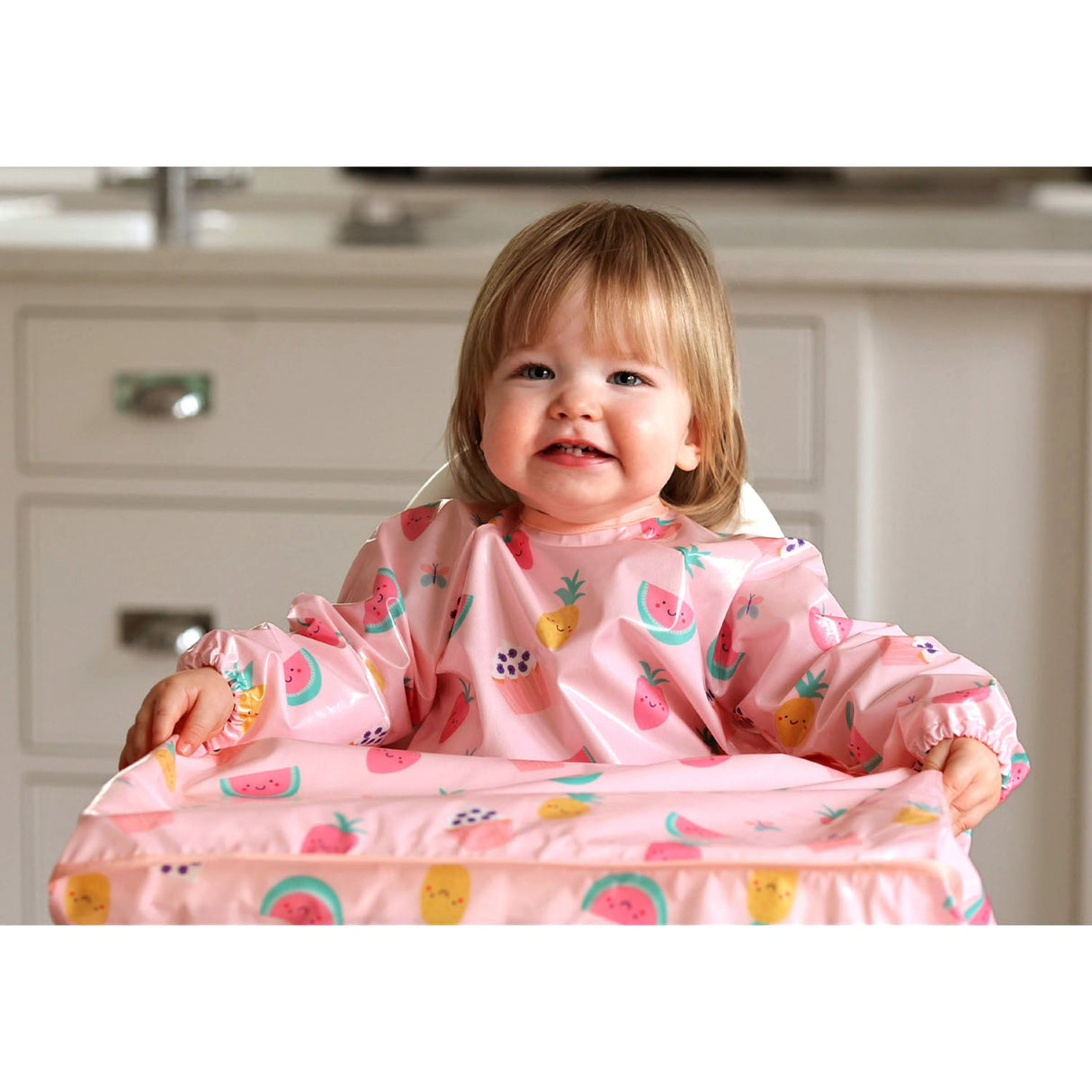 Wipeezee Coverall Bib - Pink Yummy Treats