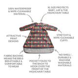 Wipeezee Coverall Bib - Grey Happy Fruit