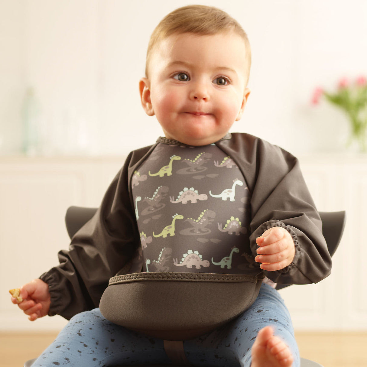 Weaning Bib with Sleeves - Dinosaurs UltraBib