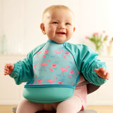 Weaning Bib with Sleeves - Flamingos UltraBib