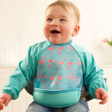 Weaning Bib with Sleeves - Flamingos UltraBib