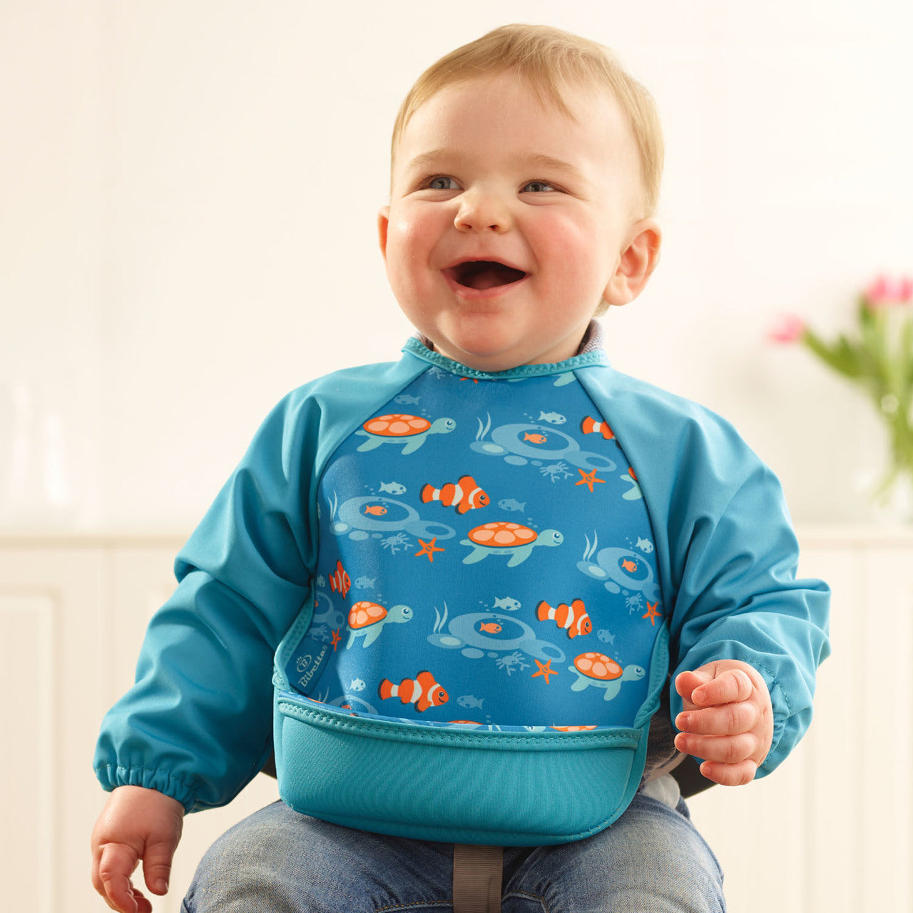 Weaning Bib with Sleeves - Tropical Fish UltraBib