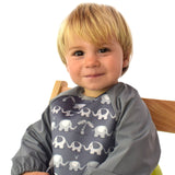 Weaning Bib with Sleeves - Elephants UltraBib