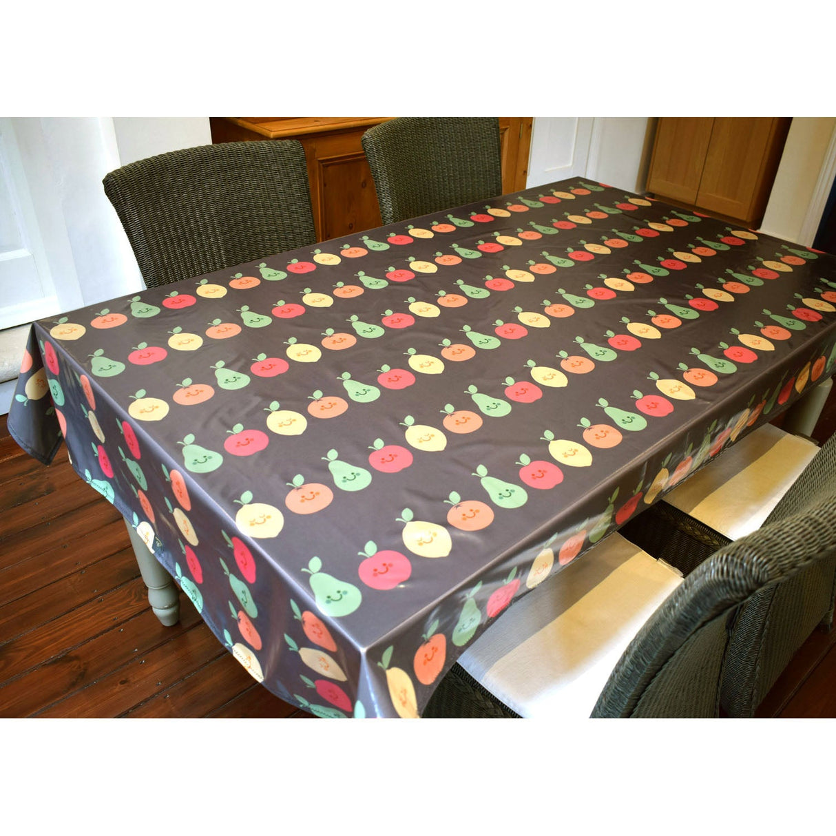 Wipeezee Splash Mat - Grey Happy Fruit