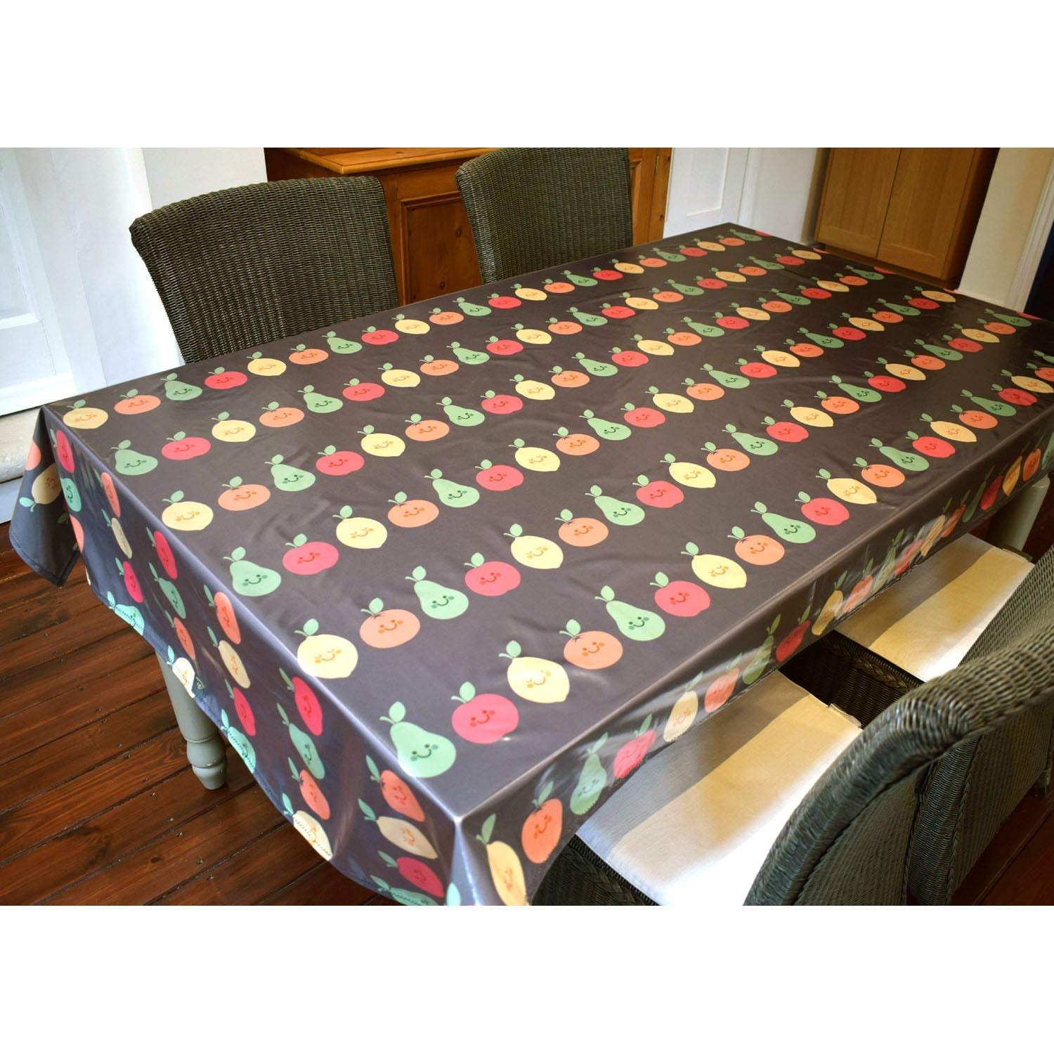 Wipeezee Splash Mat - Grey Happy Fruit