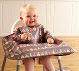 Wipeezee Coverall Bib - Grey Happy Fruit