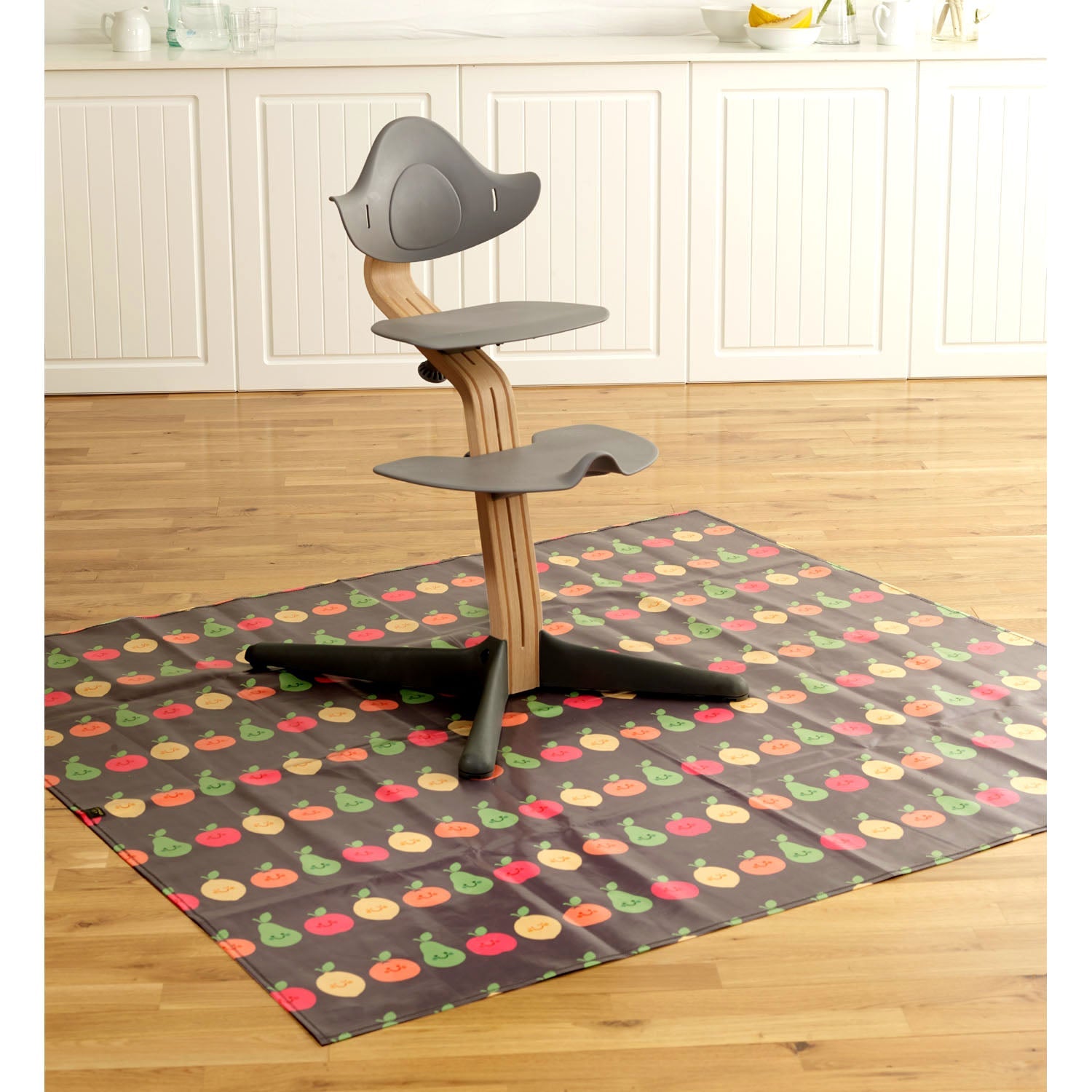 Wipeezee Splash Mat - Grey Happy Fruit