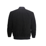 Men's  Suede Leather Bomber Jacket | Black