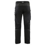 Blaklader 1422 4-Way Stretch Service Work Trousers Black / Hi-Vis Yellow