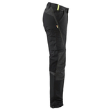 Blaklader 1422 4-Way Stretch Service Work Trousers Black / Hi-Vis Yellow
