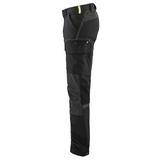 Blaklader 1422 4-Way Stretch Service Work Trousers Black / Hi-Vis Yellow