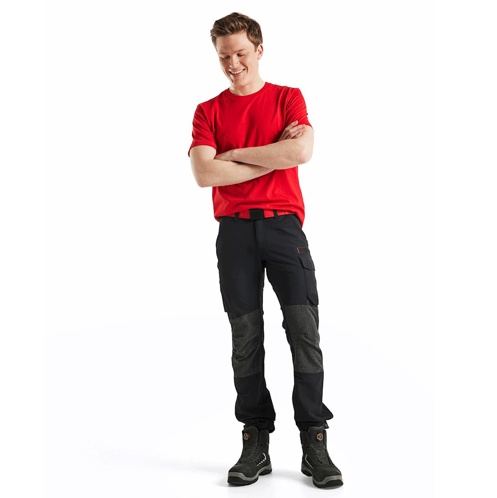 Blaklader 1422 4-Way Stretch Service Work Trousers Black / Red