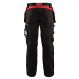 Blaklader 1555 Holster Pocket Craftsmen Work Trousers Black / Red