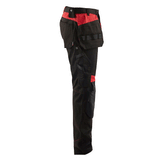 Blaklader 1555 Holster Pocket Craftsmen Work Trousers Black / Red