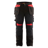 Blaklader 1555 Holster Pocket Craftsmen Work Trousers Black / Red