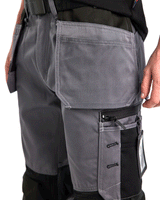Blaklader 1555 Holster Pocket Craftsmen Work Trousers Grey / Black
