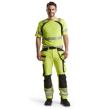 Blaklader 1997 Hi-Vis 4-Way Stretch Holster Pocket Kneepad Work Trousers Hi-Vis Yellow/Black Waist 30" Leg 32"