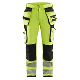 Blaklader 1997 Hi-Vis 4-Way Stretch Holster Pocket Kneepad Work Trousers Hi-Vis Yellow/Black Waist 30" Leg 32"