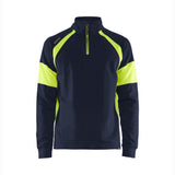 Blaklader 3550 1/4 Zip Sweatshirt with Hi-Vis Panels