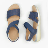 Boulevard Womens Strapy Touch Fasten Sandals Navy