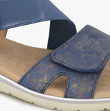 Boulevard Womens Strapy Touch Fasten Sandals Navy