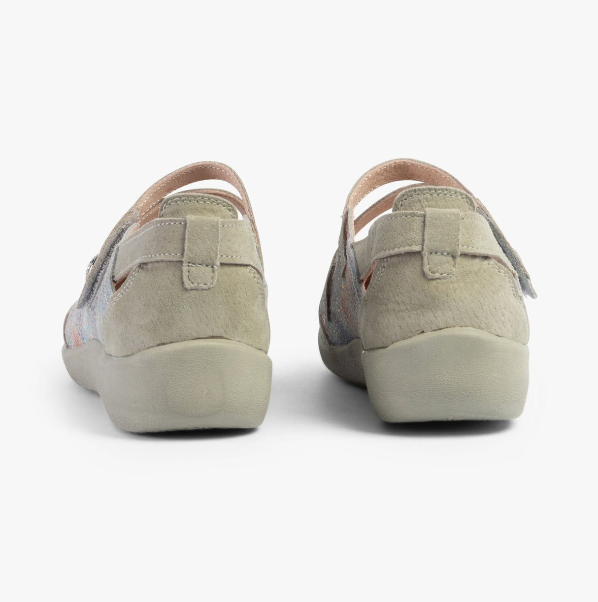 Boulevard L388F Womens Leather Mary Jane Shoes Grey