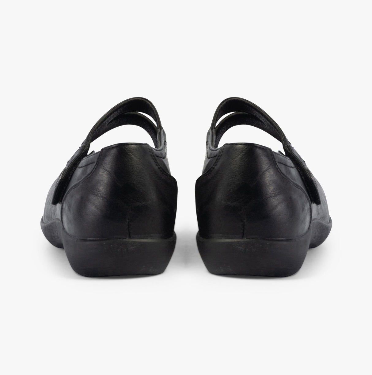 Boulevard L435A Womens Touch Fasten Extra-Wide Shoes Black