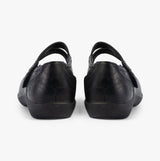 Boulevard L435A Womens Touch Fasten Extra-Wide Shoes Black